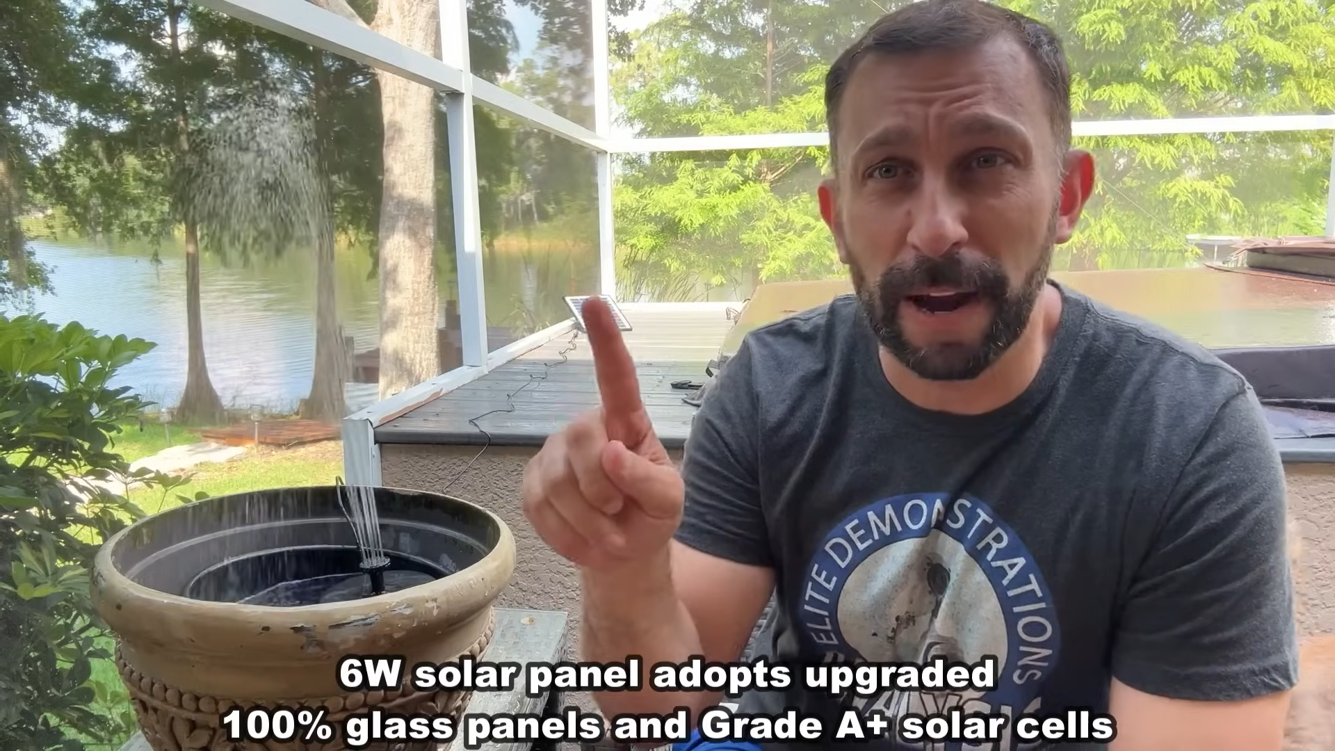 POPOSOAP Solar Bird Bath Fountain Pump, 6W Outdoor Solar Water Fountain Pump