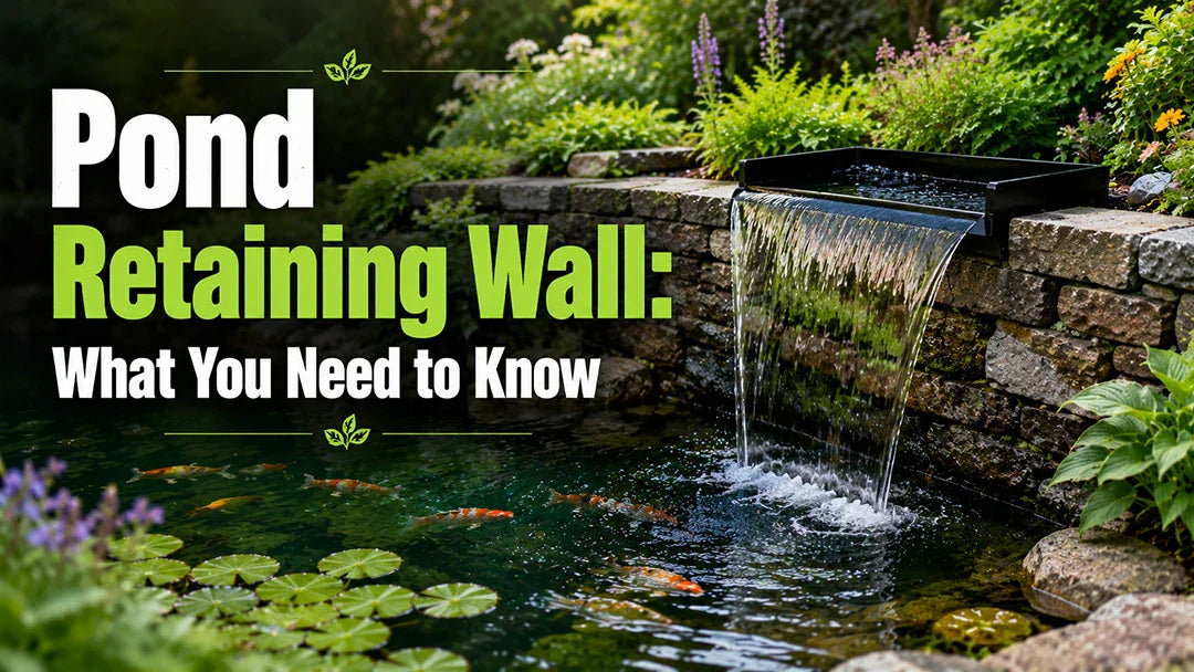 pond with retaining wall