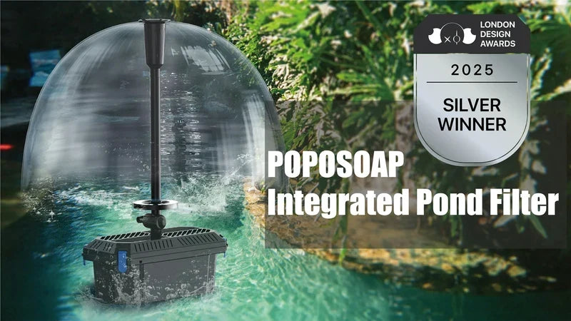 POPOSOAP Integrierter Teichfilter: Silbermedaille bei den London Design Awards 2025