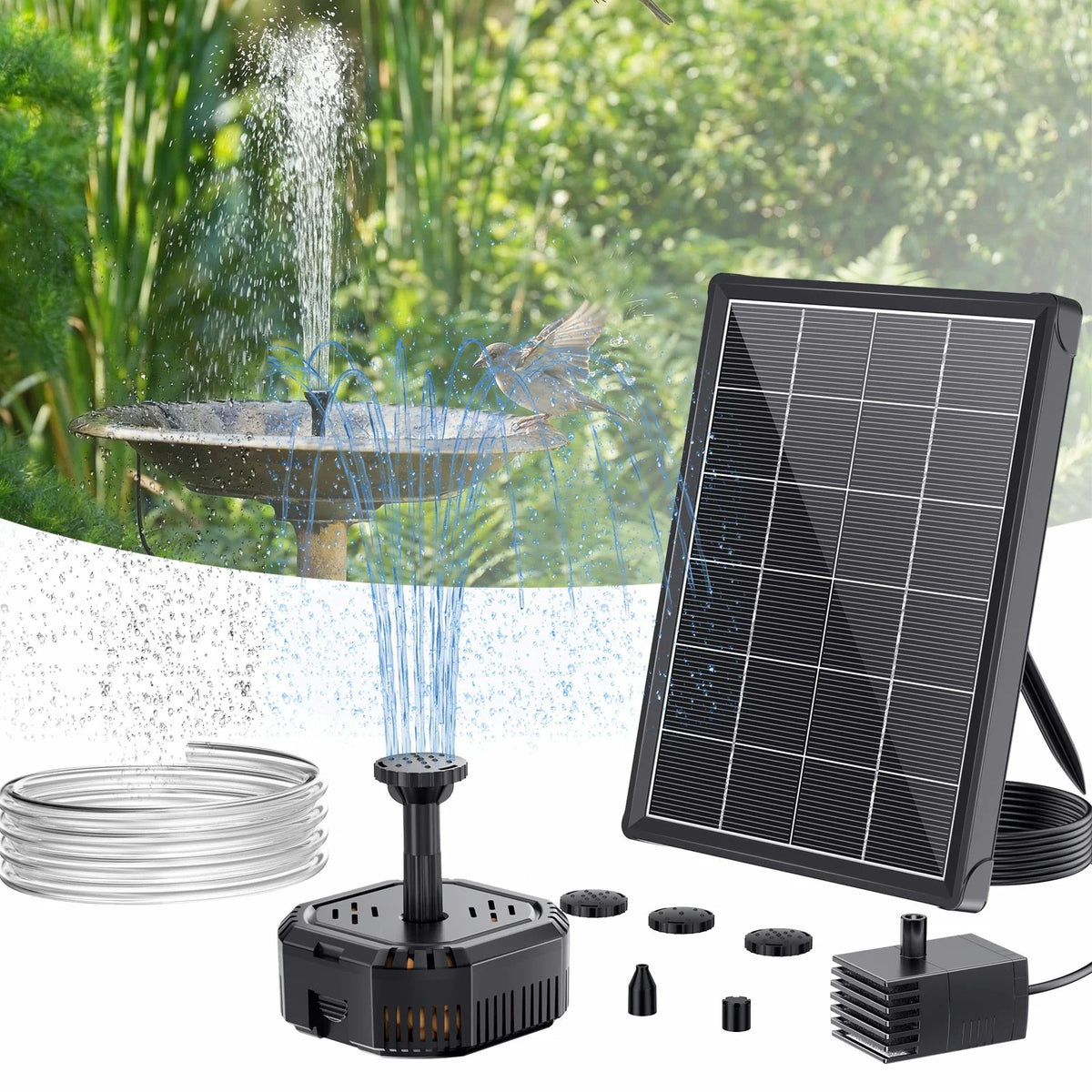 4W Solar-Teichfilter mit Springbrunnen