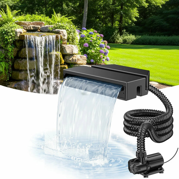 Großes Teichwasserfall-Set, 30 cm breit, für Teich und Bach
