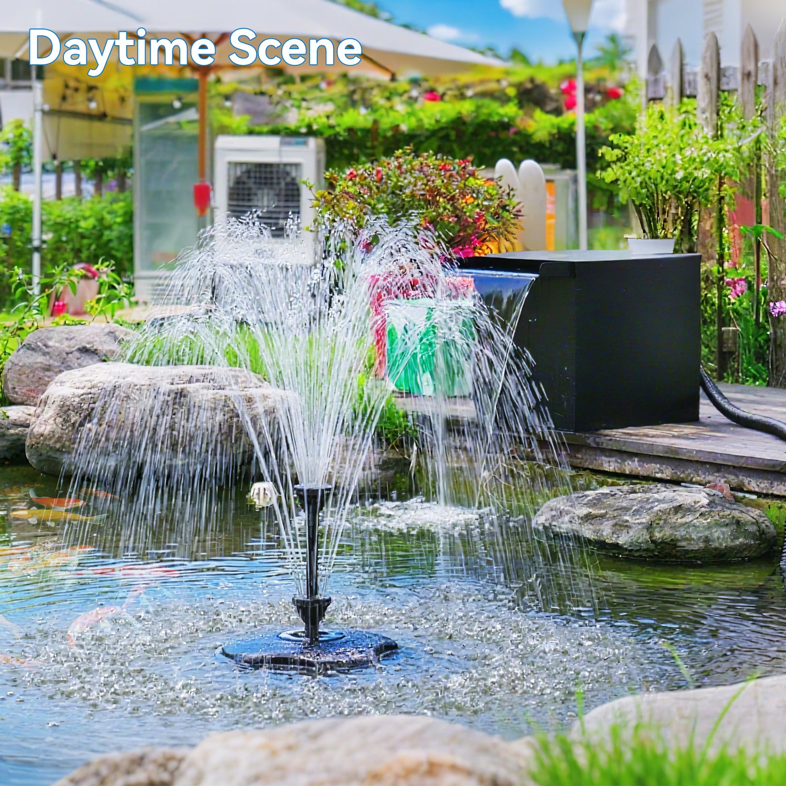 7′ x 7′ Pond Pro Kit | 5-in-1 Filter, Waterfall, Lights, Pond Liner & Underlayment