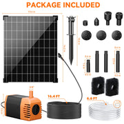 30W Solar Water Fountain Pump (Orange) package included