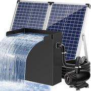 70-W-Solarmodul, 40 W, 580 GPH, 12 x 13,4 Zoll, Metall-Wasserfall-Kit