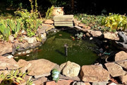 Use natural materials such as artificial rockery stones and bluestone slabs to build 2 to 3 layers of height difference.