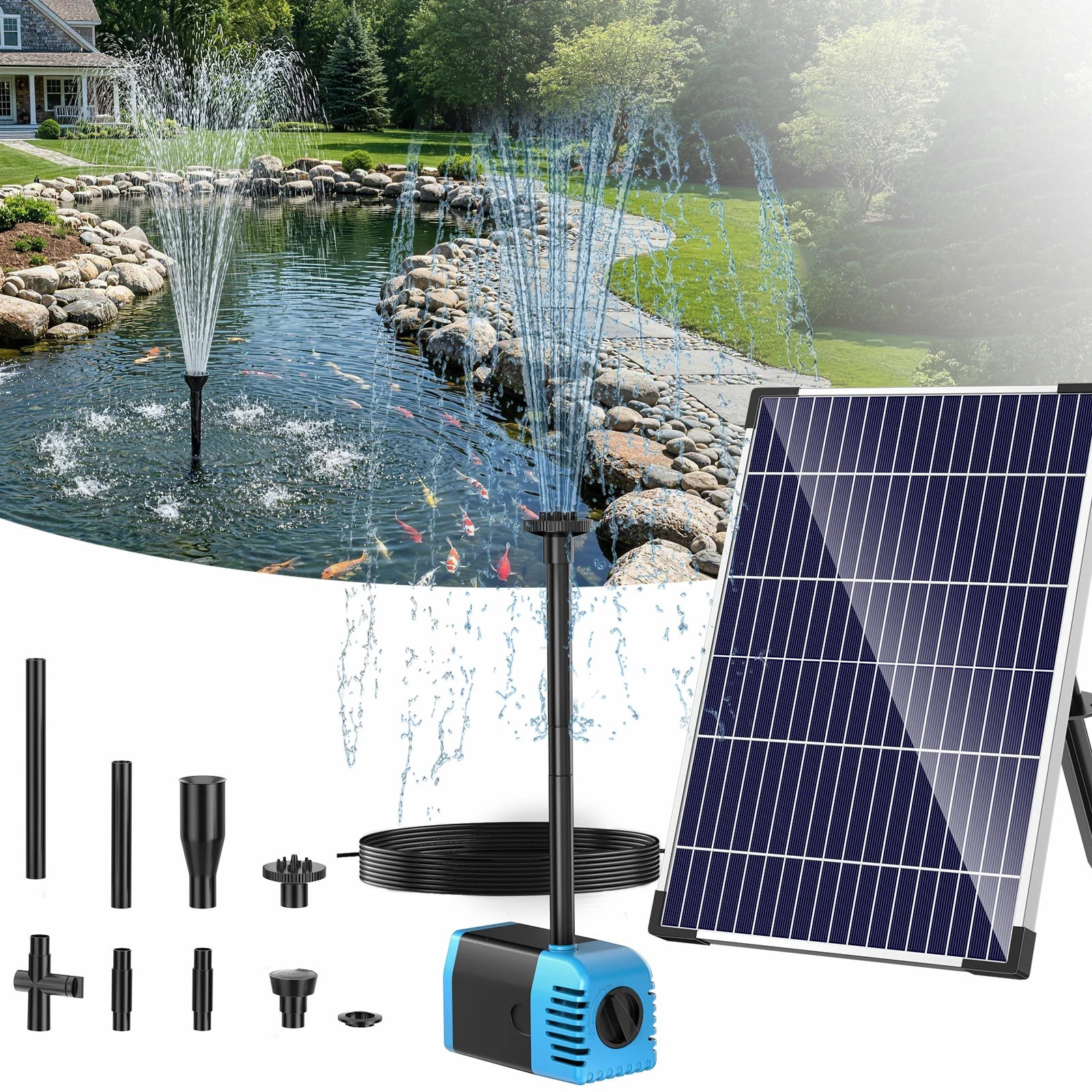 12W 160GPH Solar-Springbrunnenpumpe