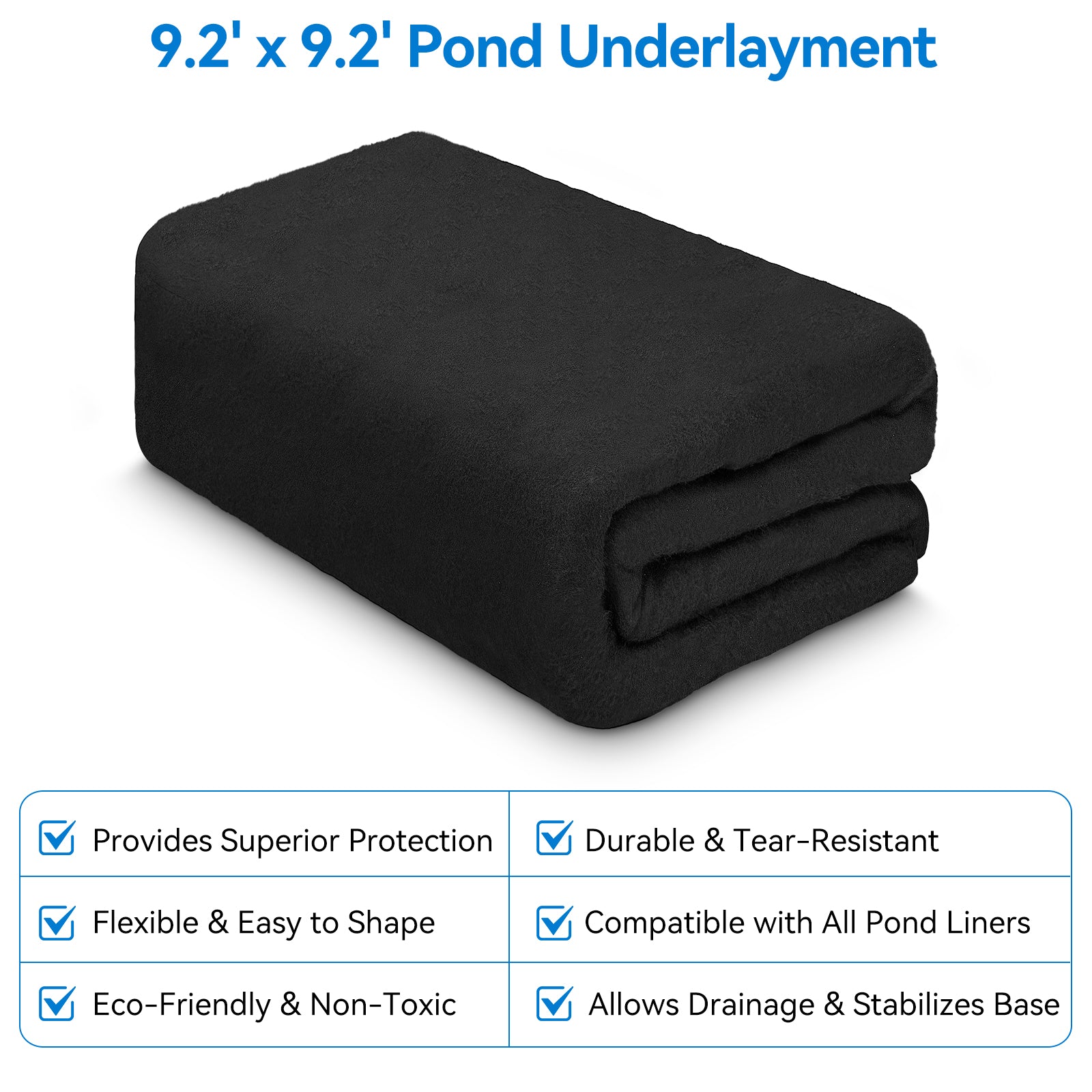 4′ x 4′ Pond Pro Kit | 5-in-1 Filter, Waterfall, Lights, Pond Liner & Underlayment