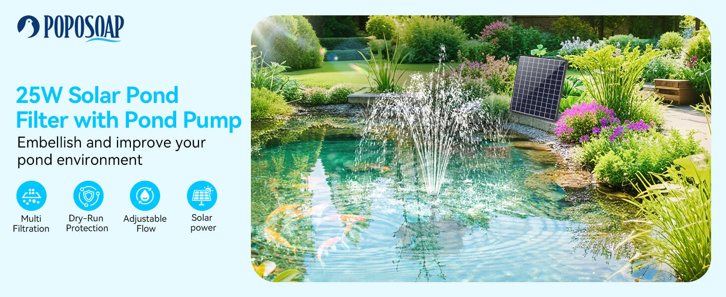25W Solar Pond Filter Kit – Power Your Pond Naturally