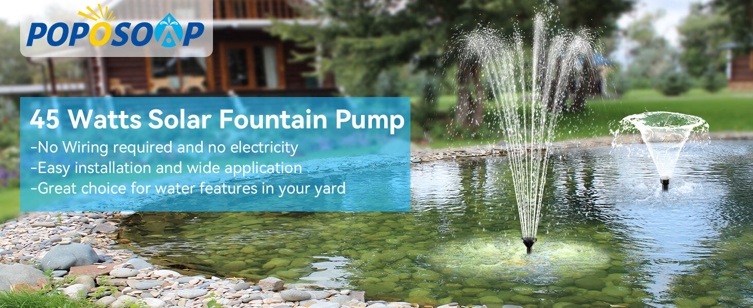 45W Solar Fountain Pump – Transform Your Backyard into a Water Paradise