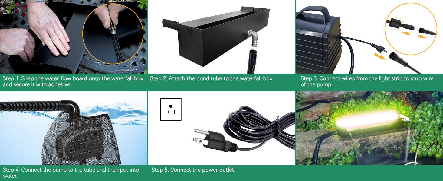 Install the Pond Waterfall Pump Kit