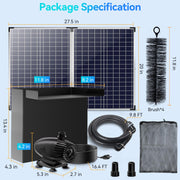 3,5 m² Teich-Set | 3-in-1-Filter, Wasserfall und Beleuchtung