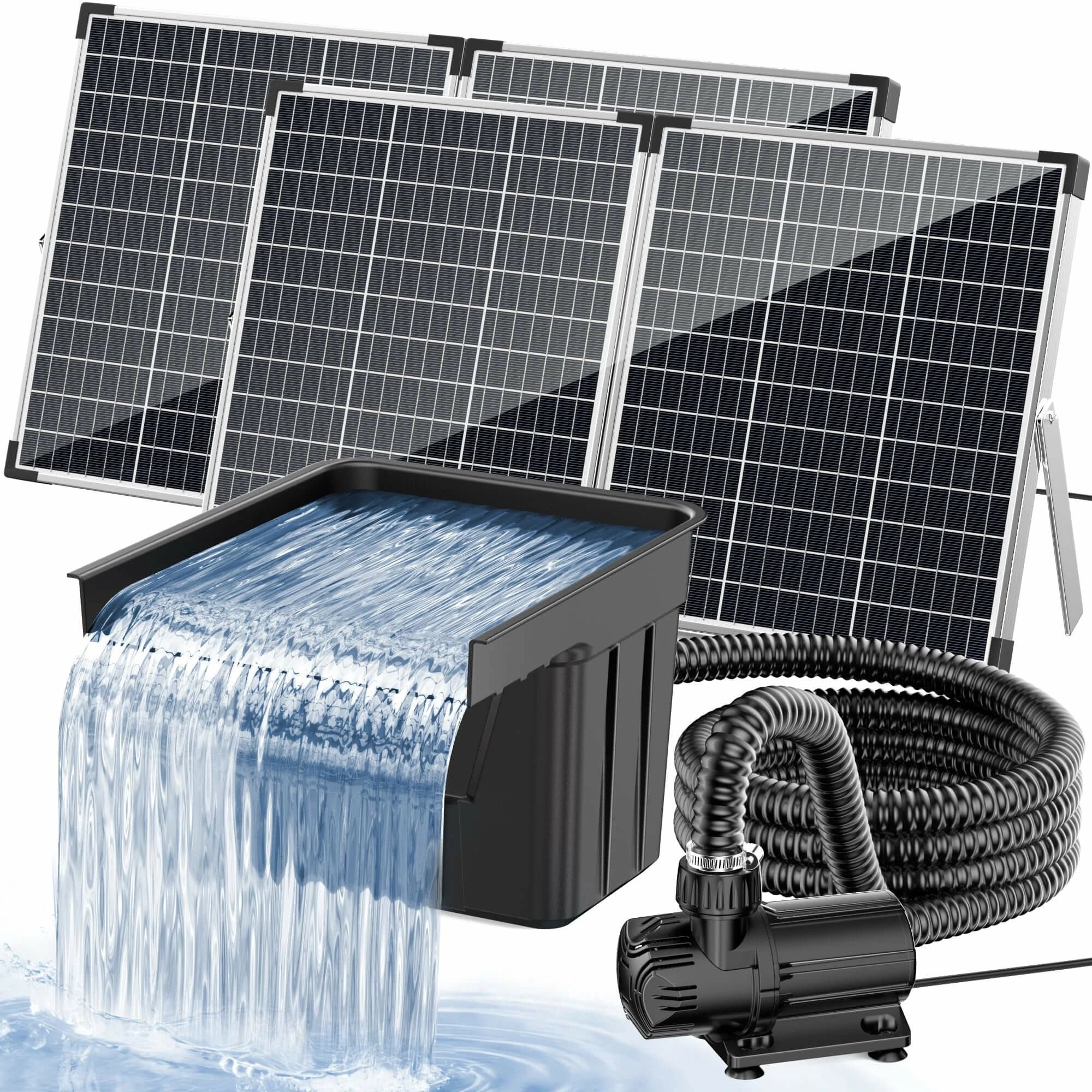 P510X 100W 1200GPH Solar Waterfall Pump with 12.6"x15" Spillway