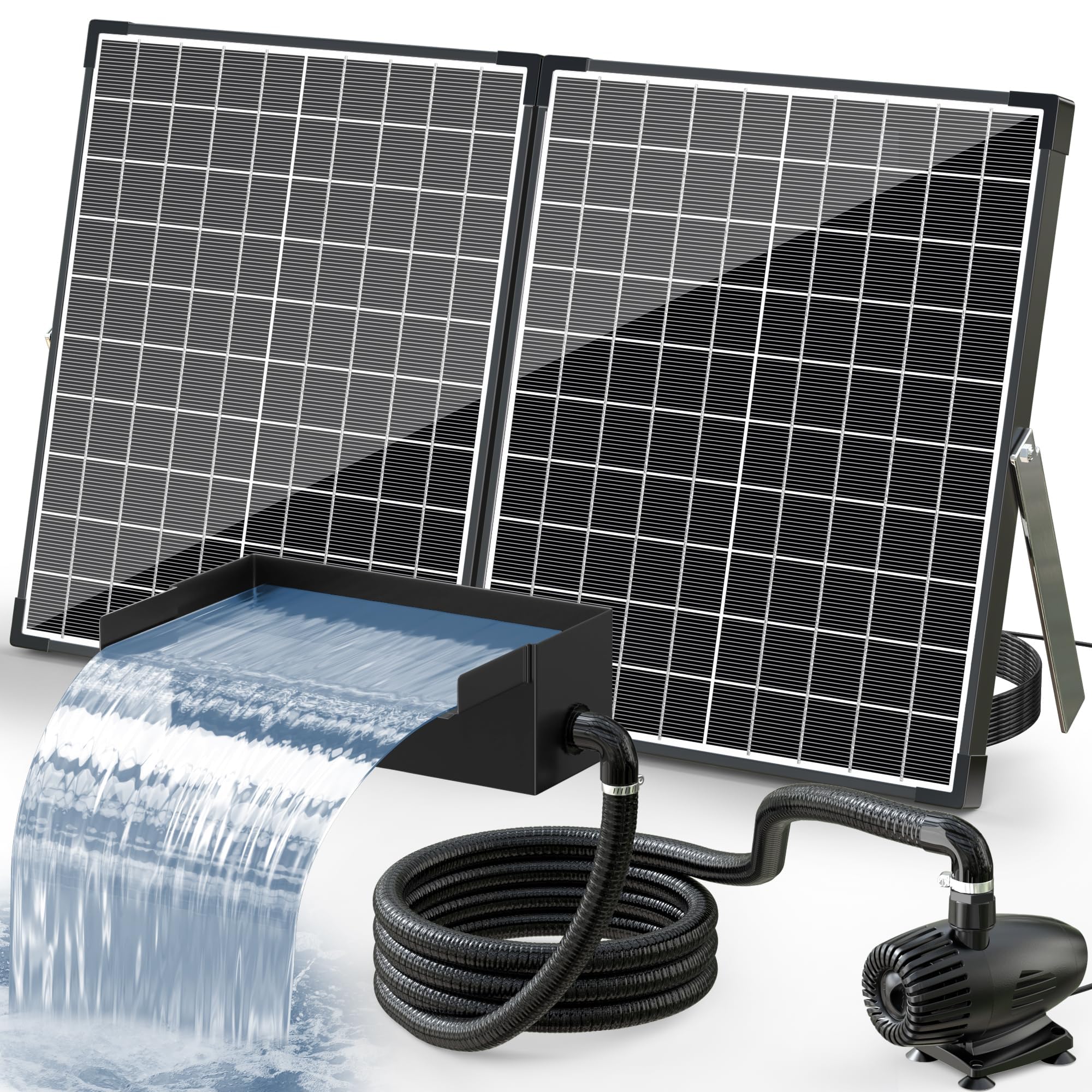 70 W 580 GPH Solarwasserpumpe mit Teich-Wasserfall-Box
