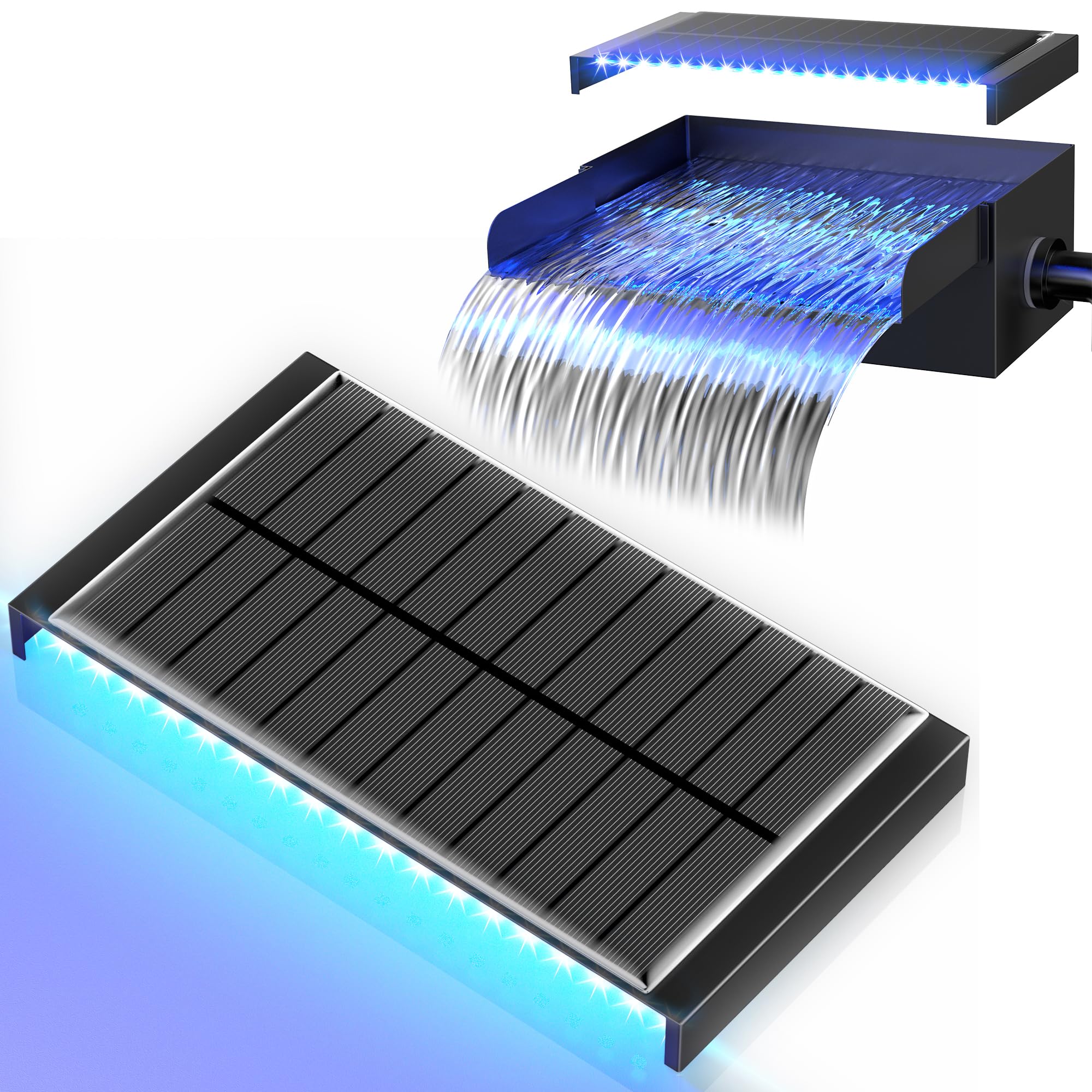 8" LED-Lichtleiste aus Metall im Wasserfall-Design