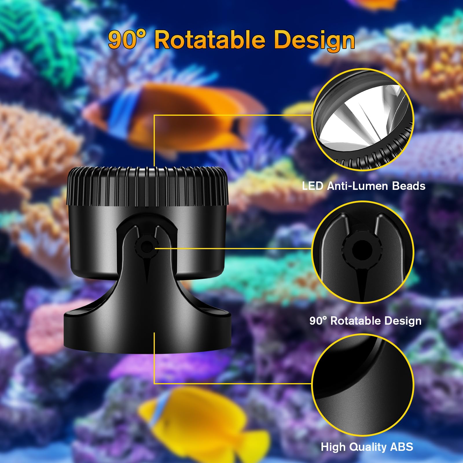 4-flammige, warmweiße Unterwasser-Elektroleuchten für Teiche