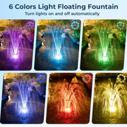 Schwimmender Springbrunnen, 45 W, 660 GPH, mit LED-Leuchten