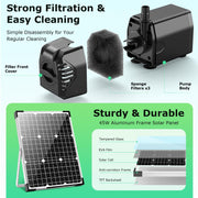 45W 450GPH Solar-Springbrunnenpumpe