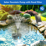 8-W-Solar-Springbrunnenpumpe und Teichfilter