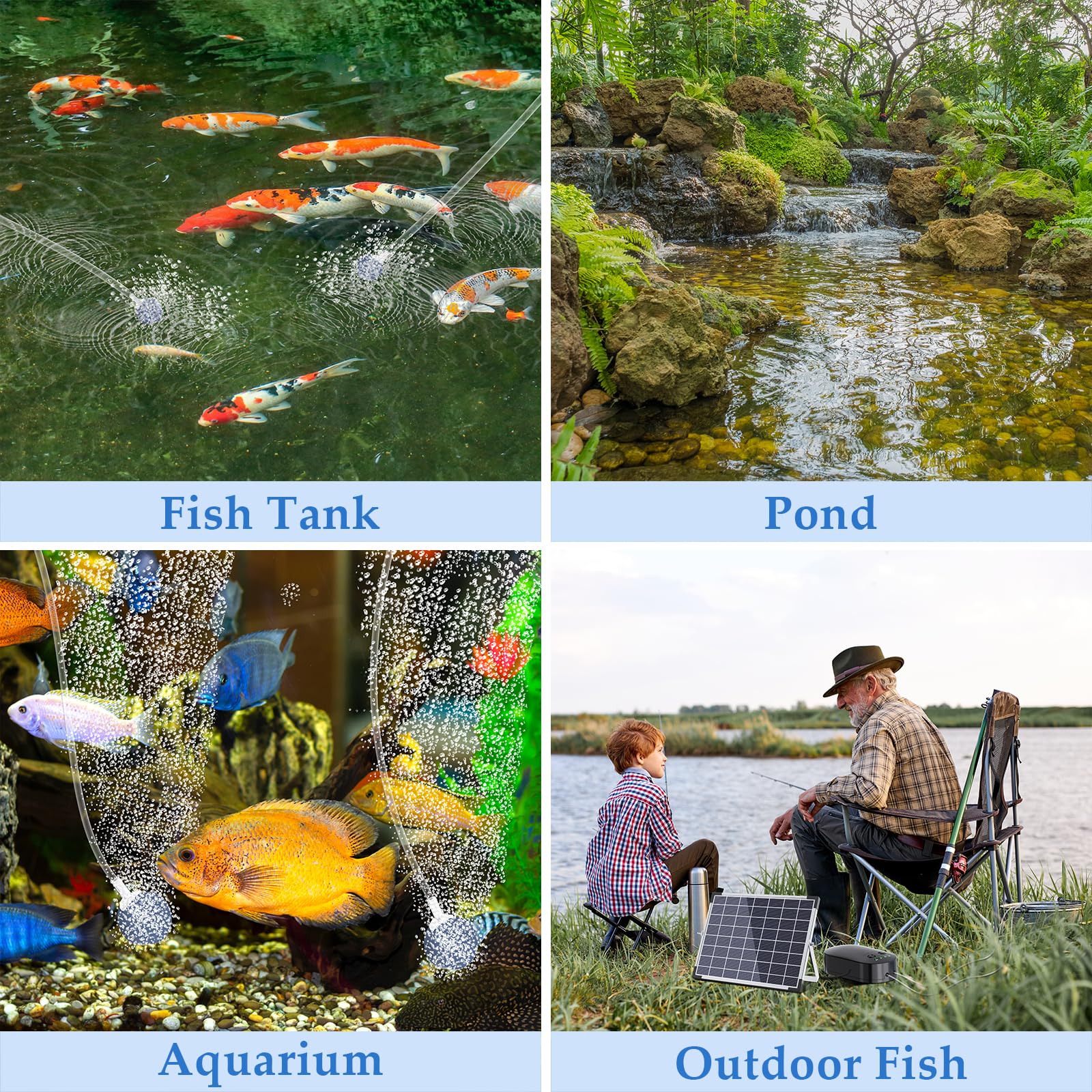 15-W-Solar-Teichbelüfter mit 4400-mAh-Akku