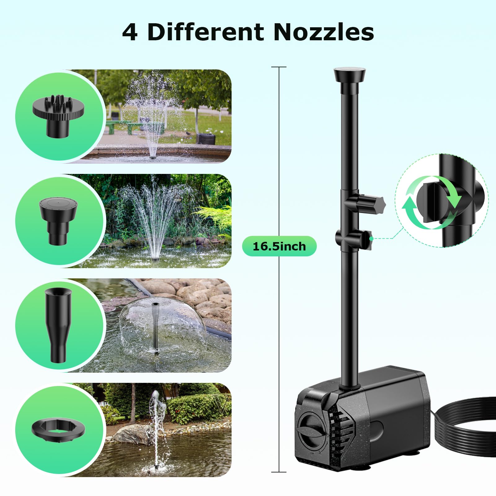 45W 340GPH Solar-Wasserbrunnenpumpe