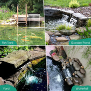 75 W Solarmodul 40 W 580 GPH 12 x 4,3 Zoll Metall-Wasserfall-Kit