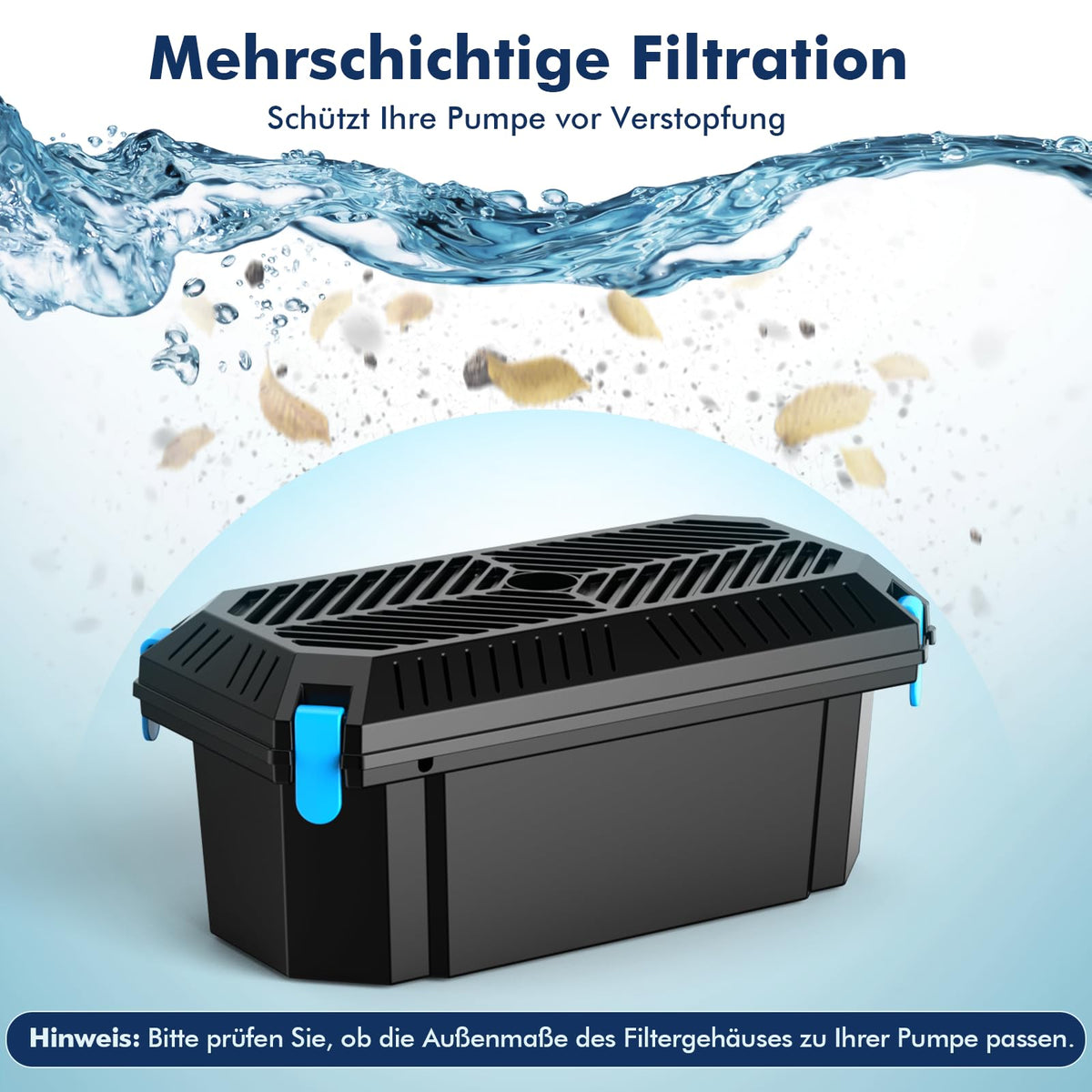 POPOSOAP Teichfilter Box für außen Mittlerer Keine Pumpe