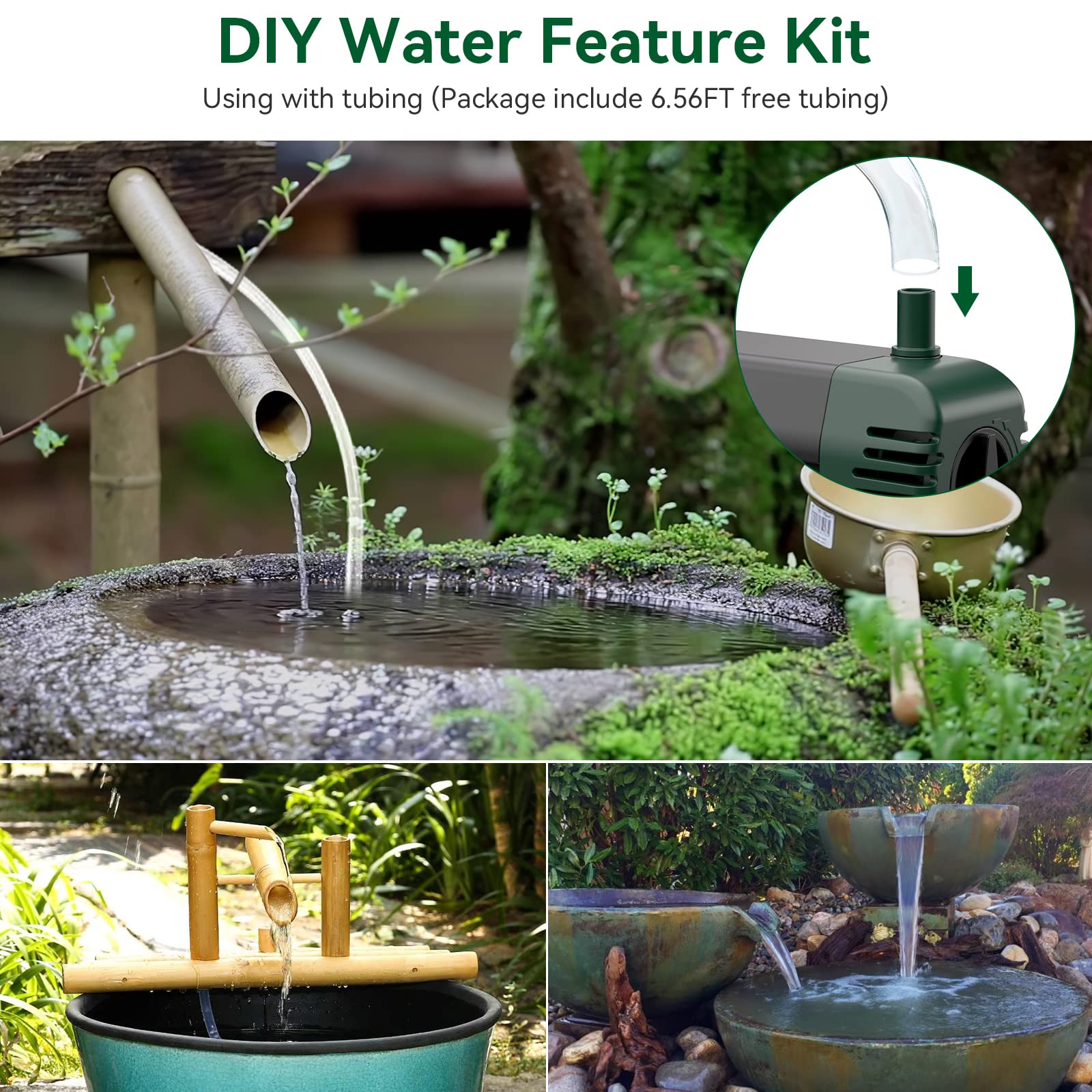 20W 280GPH Solar-Wasserbrunnenpumpe (Grün)