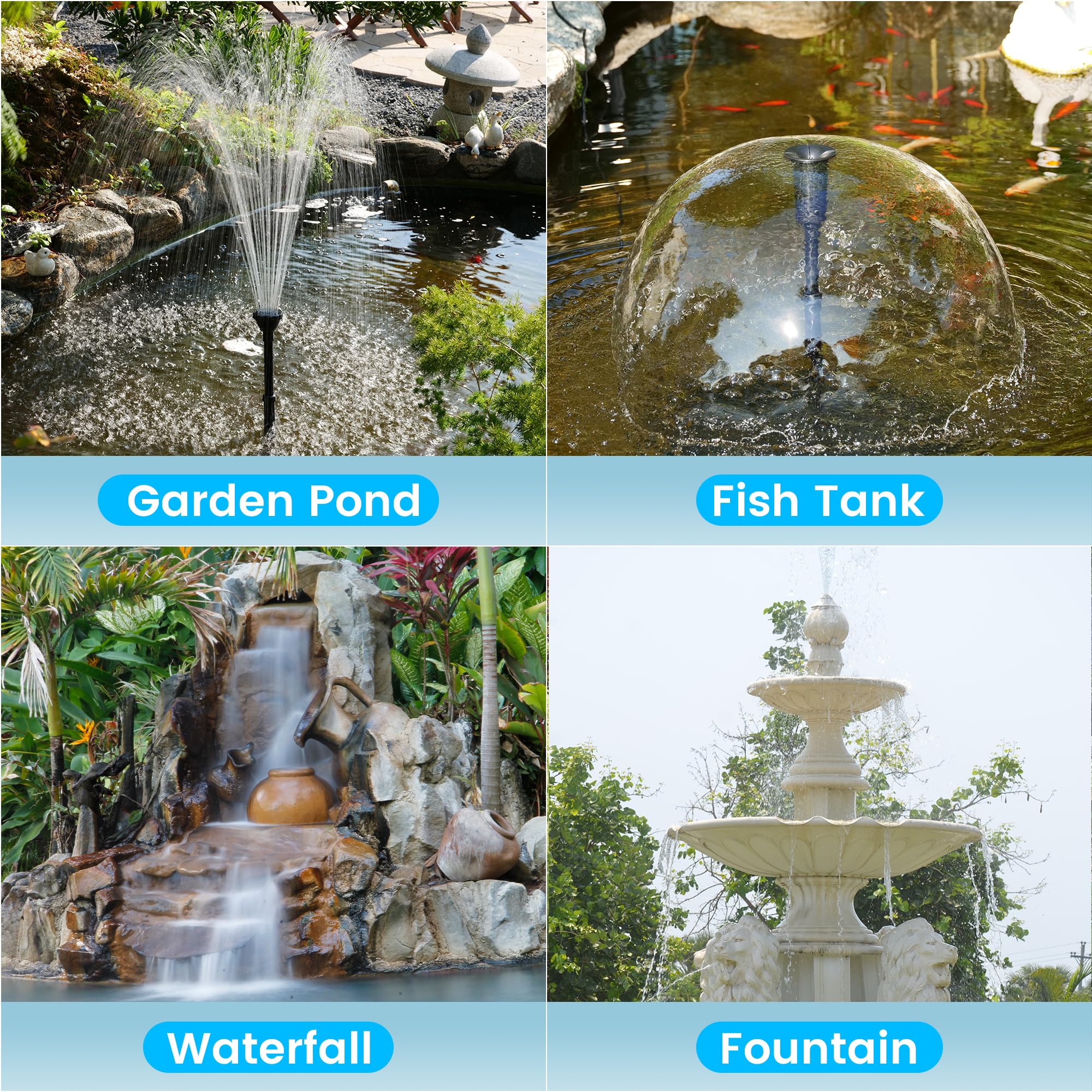 P2390 40W 660GPH AC Teichfilter Springbrunnen