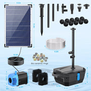 12 W Solar-Teichfilter- und Springbrunnen-Set – 160 GPH