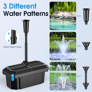 40 W AC-Teichfilter- und Springbrunnen-Set – 660 GPH
