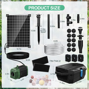 20 W Solar-Teichfilter- und Springbrunnen-Set – 280 GPH (Grün)
