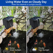 70 W 580 GPH Solarwasserpumpe mit Teich-Wasserfall-Box