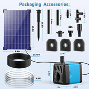 10W 120GPH Solar-Springbrunnenpumpe