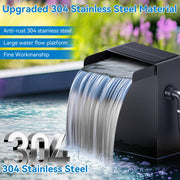 40 W 660 GPH Wasserpumpe mit Teich-Wasserfall-Box (LED-Licht)
