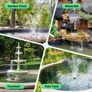 20 W Solar-Teichfilter- und Springbrunnen-Set – 280 GPH (Grün)