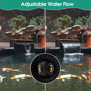 75 W Solarmodul 40 W 580 GPH 12 x 4,3 Zoll Metall-Wasserfall-Kit