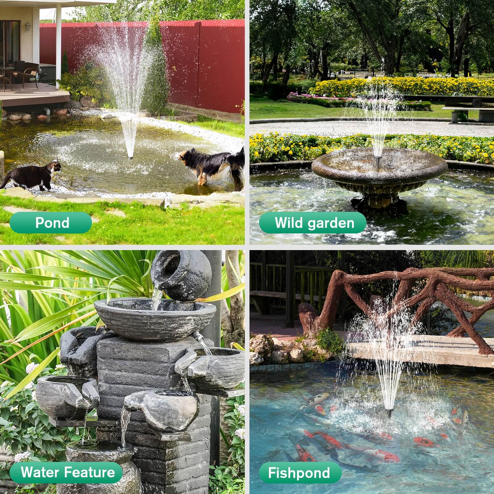 35W 340GPH Solar Water Fountain Pump