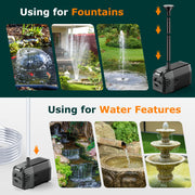 20 W Solar-Teichfilter- und Springbrunnen-Set – 280 GPH (Grün)