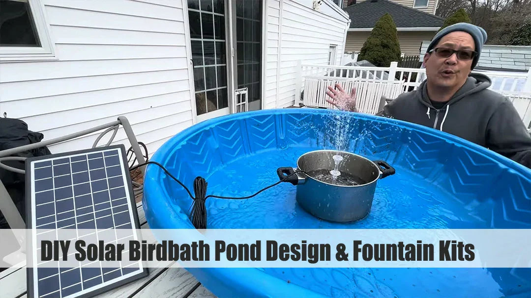 DIY Solar Birdbath Pond Design and Fountain Kits