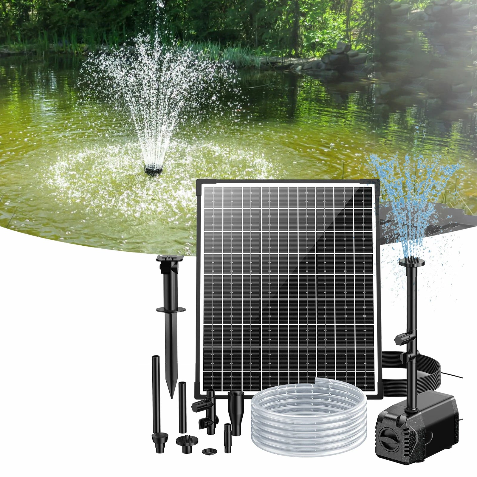 30W 320GPH Solar-Wasserbrunnenpumpe 