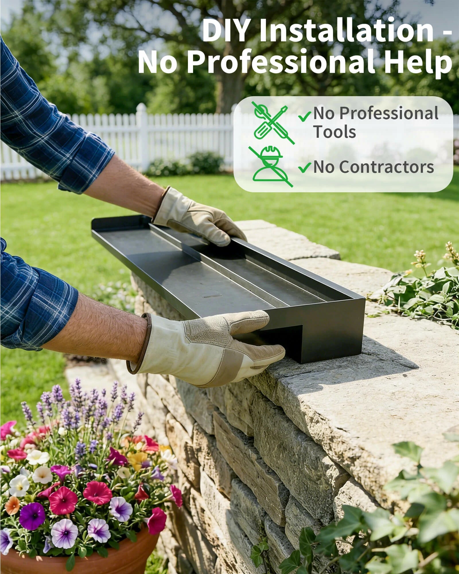 63W 1600GPH Pondless Waterfall Kit with Light