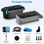 40W 660GPH Waterfall Spillway with Pond Filter Kit