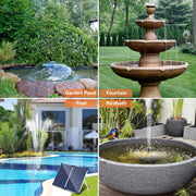 35W Solar Water Fountain Pump (Orange) for Garden Pond Fountain Pool Birdbath