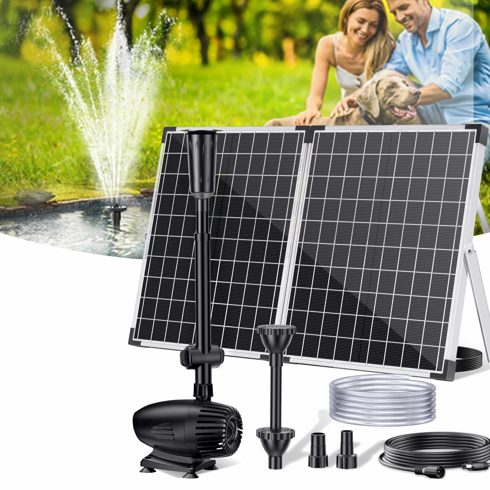 55W 580GPH Solar-Wasserbrunnenpumpe 