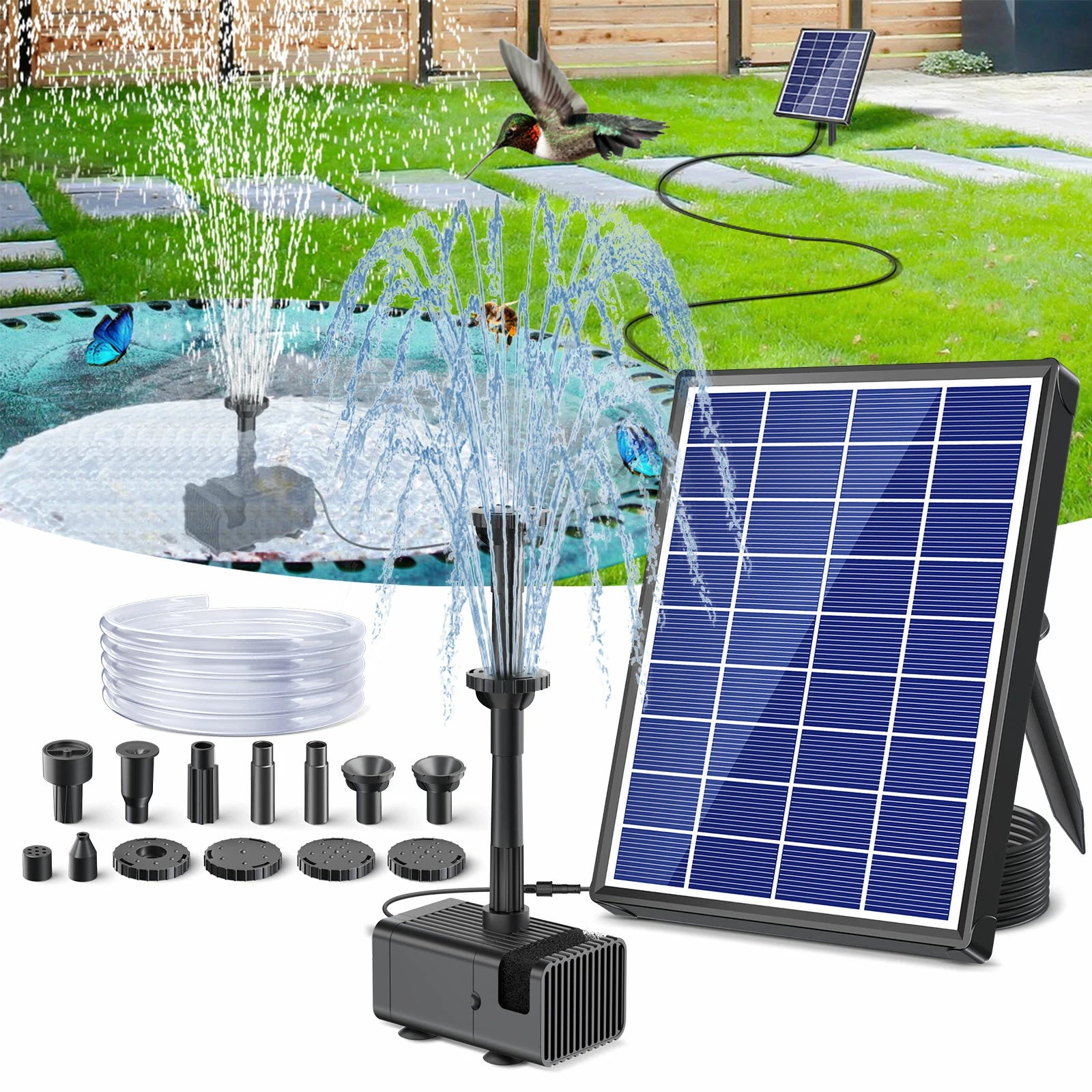 6,5 W 80 GPH Solar-Vogeltränken-Brunnenpumpe 