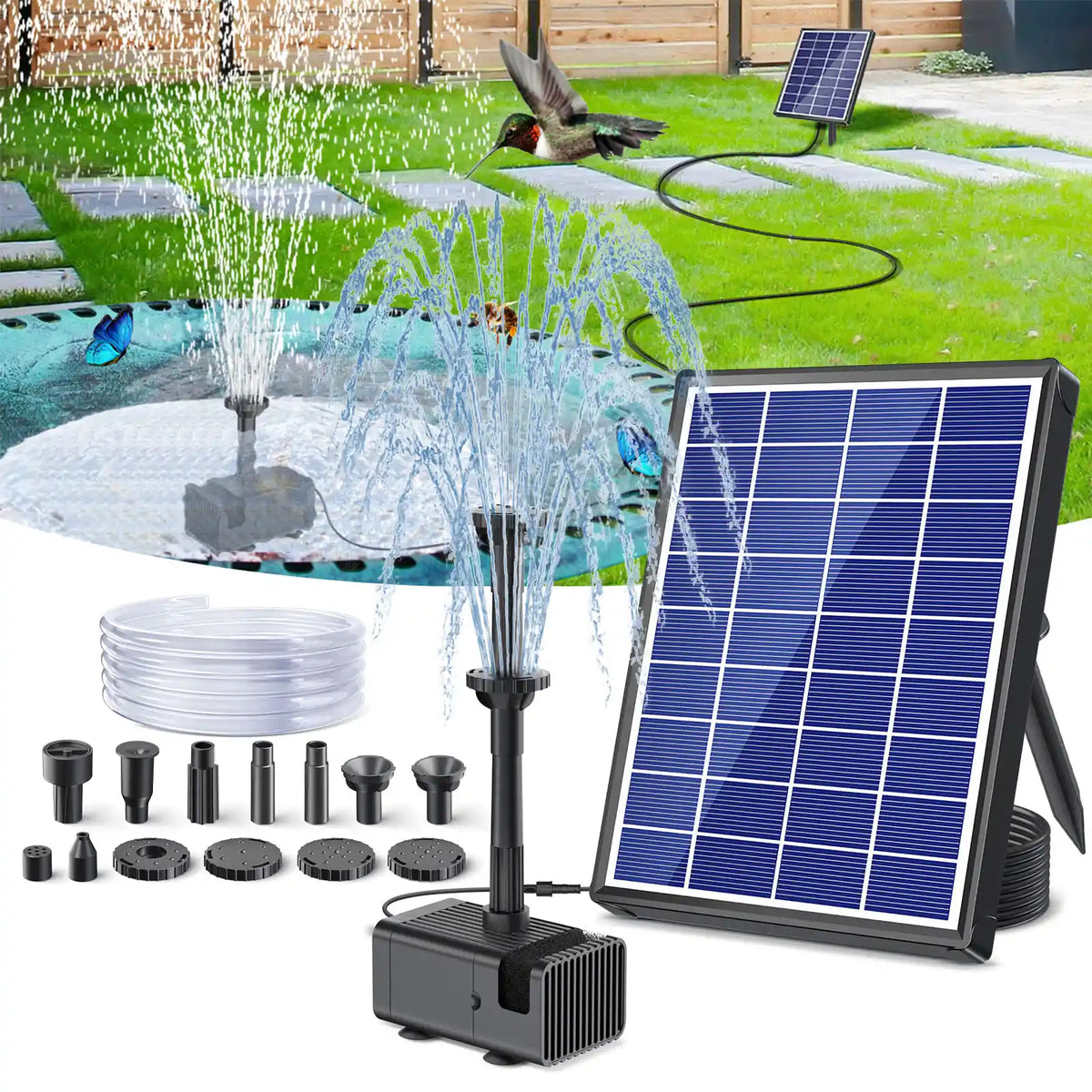 6,5 W 80 GPH Solar-Vogeltränken-Brunnenpumpe 
