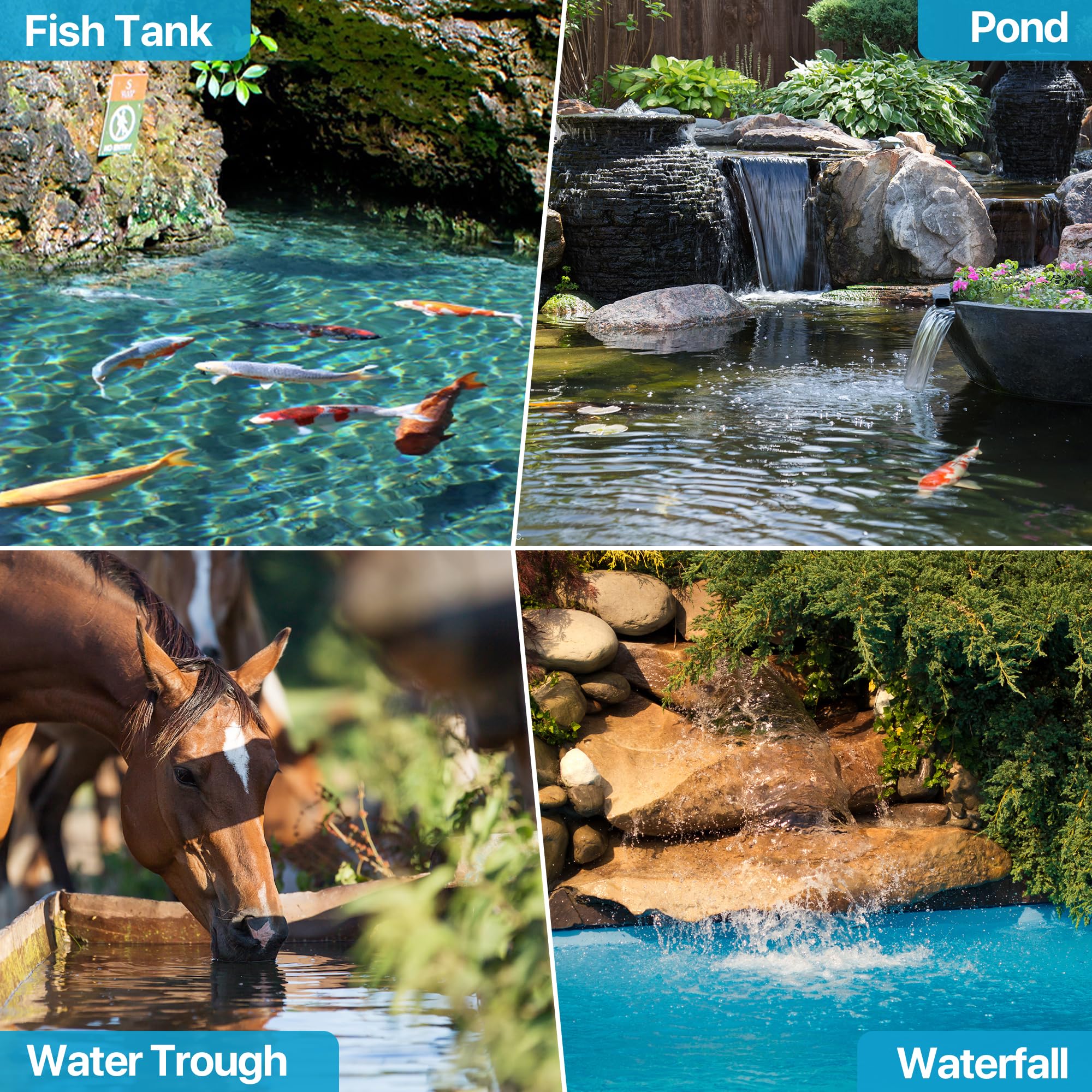 P3553 55W 580GPH Solar-Teichfilterbrunnen 