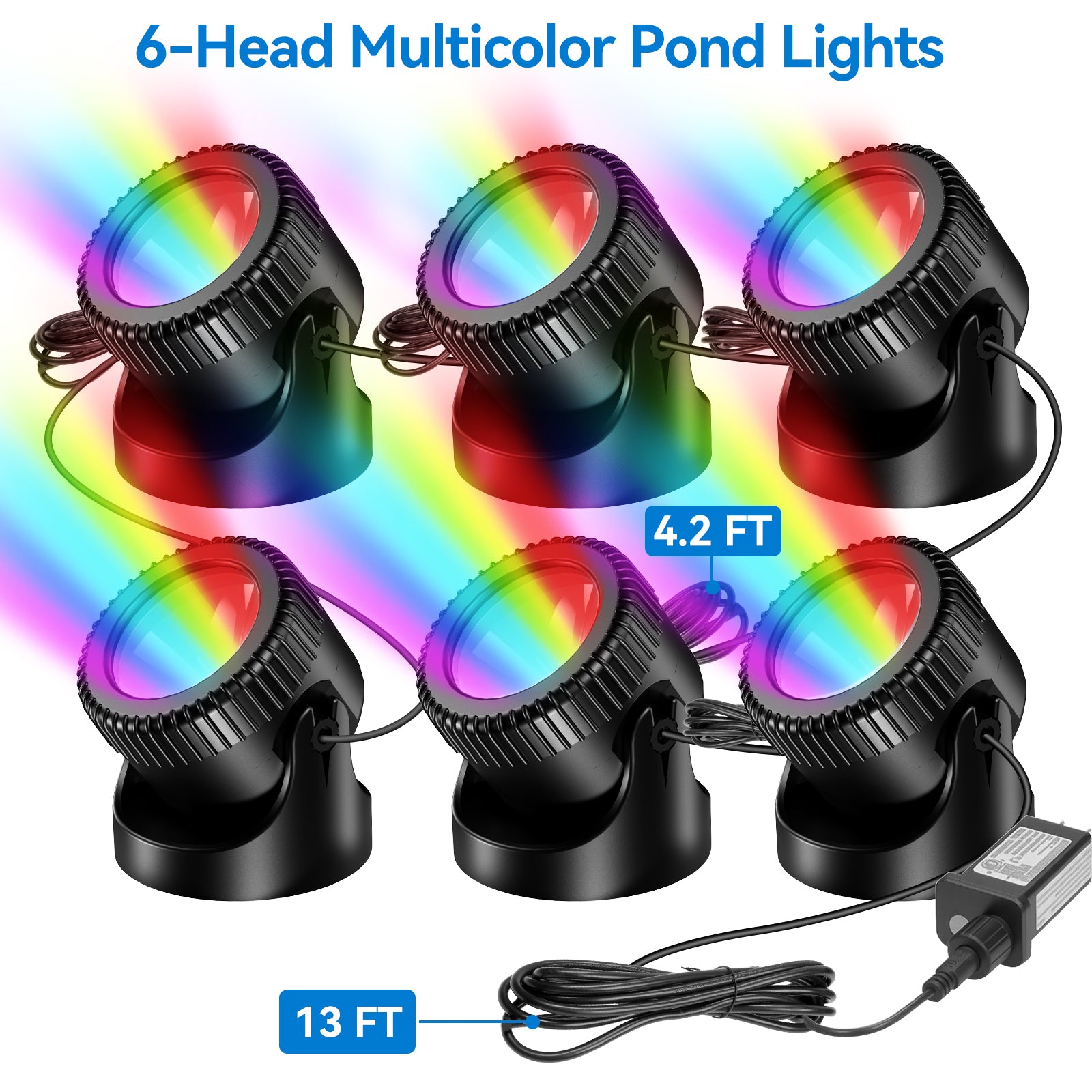 6′ x 6′ Pond Starter Kit | 5-in-1 Filter, Waterfall, Lights, Pond Liner & Underlayment
