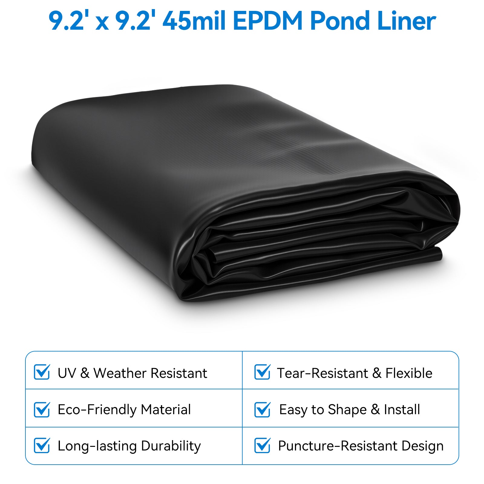 4′ x 4′ Pond Pro Kit | 5-in-1 Filter, Waterfall, Lights, Pond Liner & Underlayment