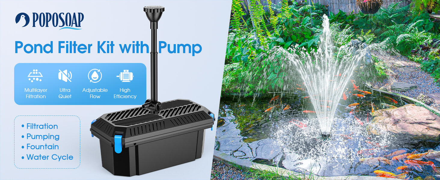Powerful Filtration & Fountain in One Complete Kit